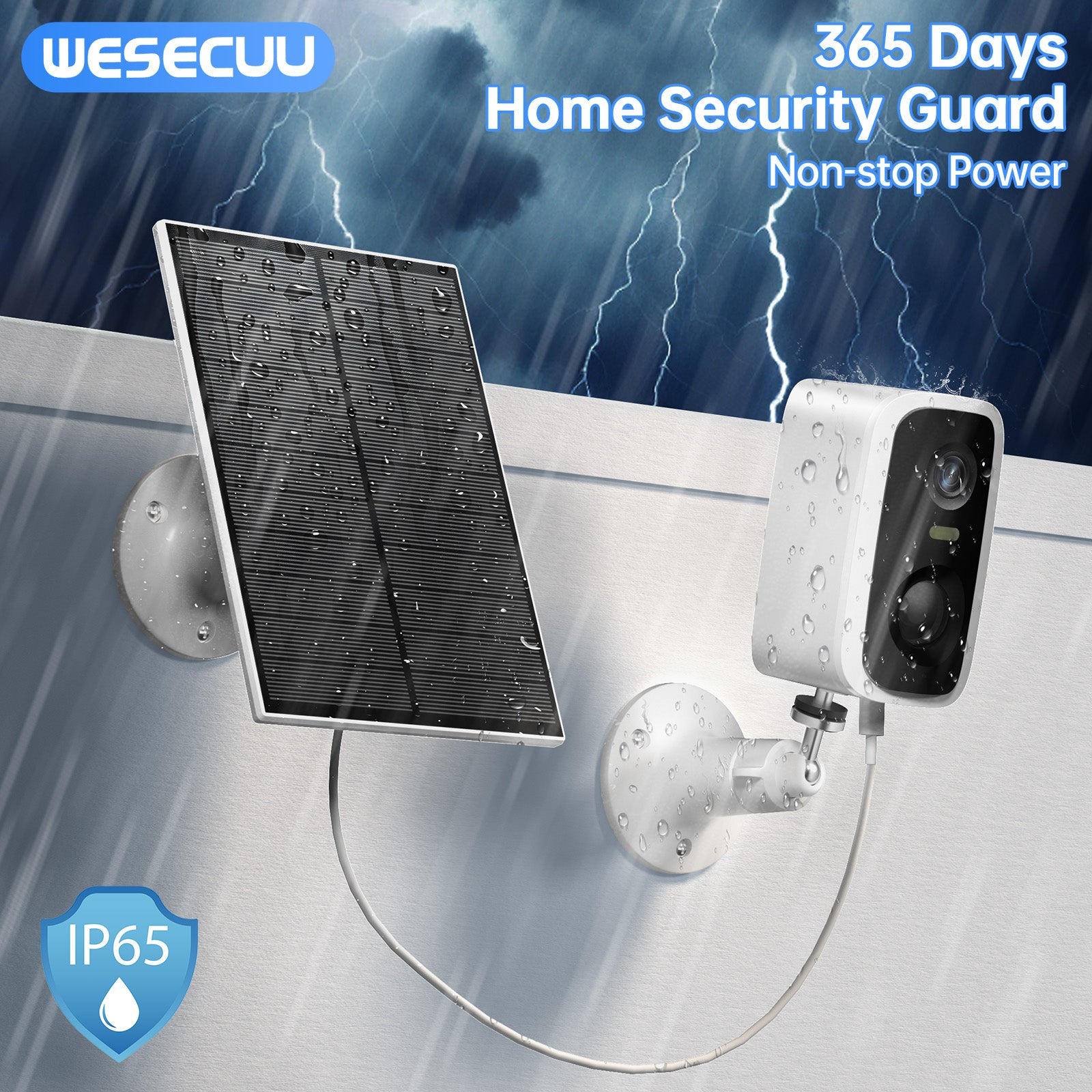 Solar Battery WiFi 2K CCTV Camera Human Detection Waterproof Mini Security Camera