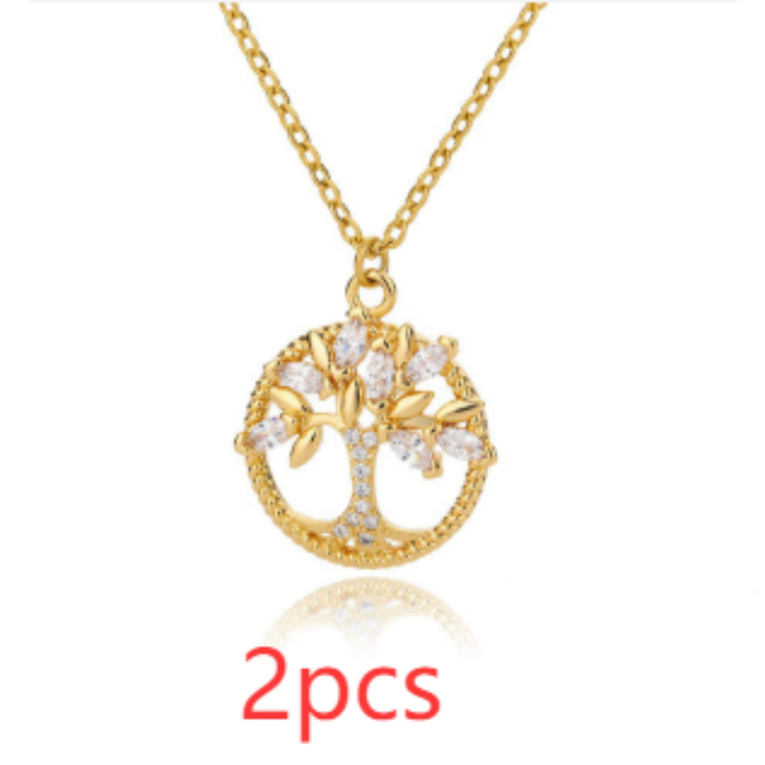 Tree Of Life Rhinestone Necklace Pendant Fashion Jewelry Gift