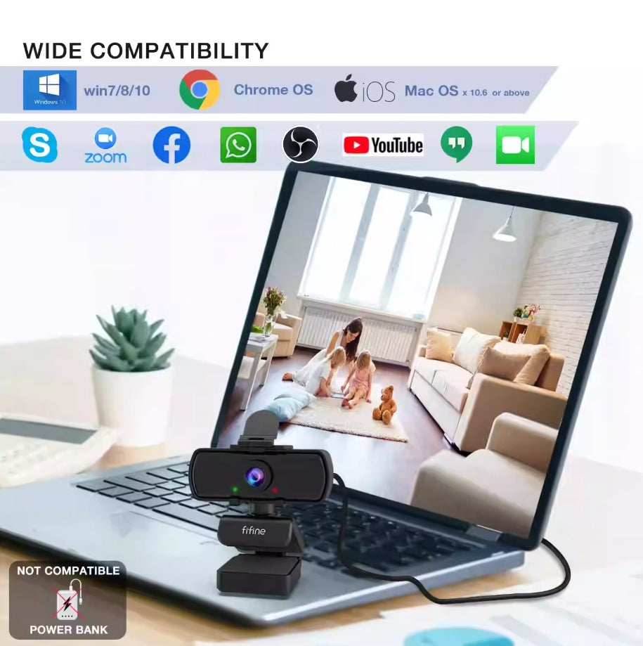 1440p Full HD PC Webcam With Microphone