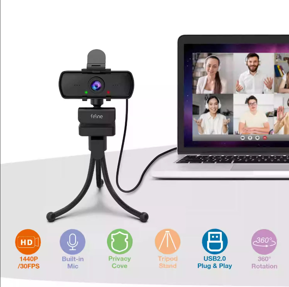 1440p Full HD PC Webcam With Microphone