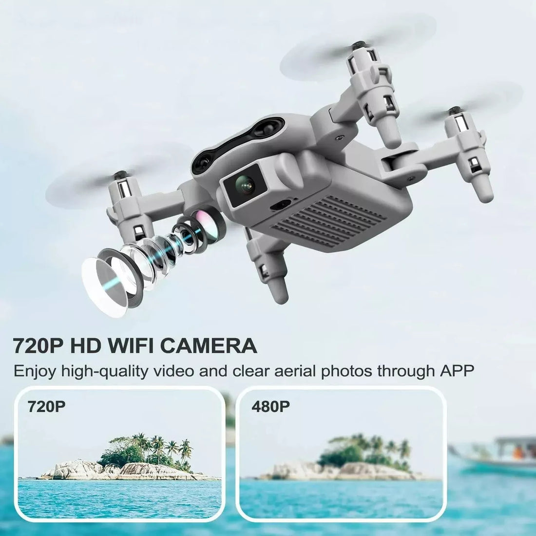 V9 Mini Drone 720P HD FPV Foldable RC Quadcopter