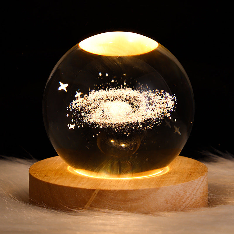 Starry Sky Crystal Ball Moon Projection Night Lamp Ambient Light