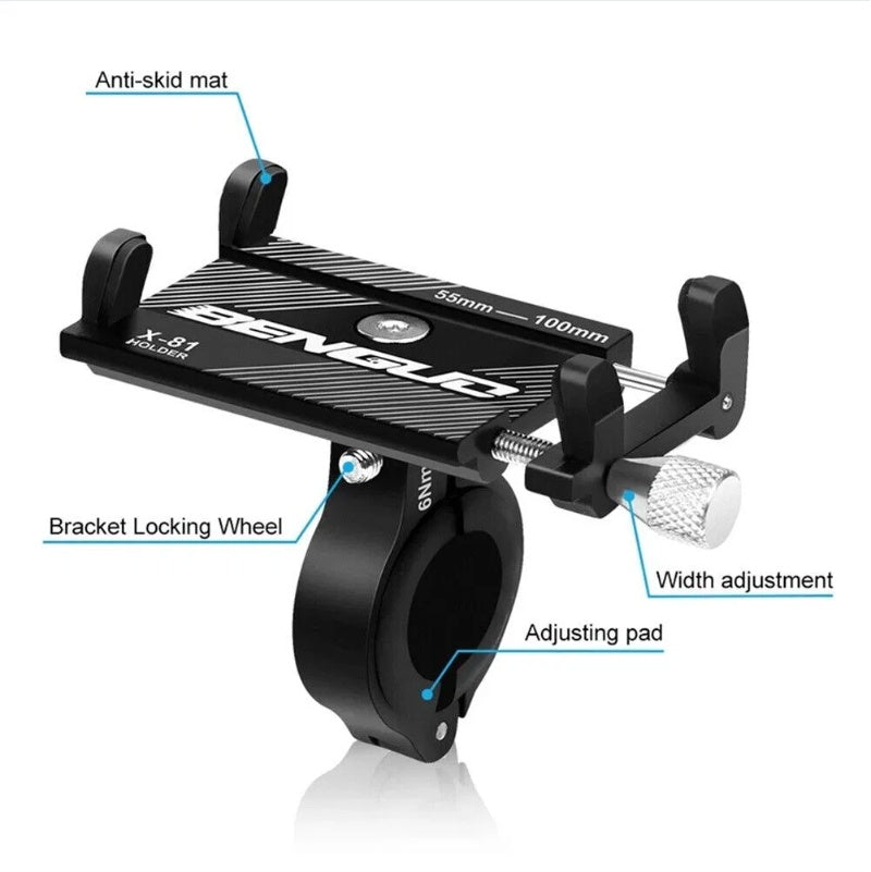 Aluminum Motorcycle Bike Handlebar Phone GPS Mount Holder