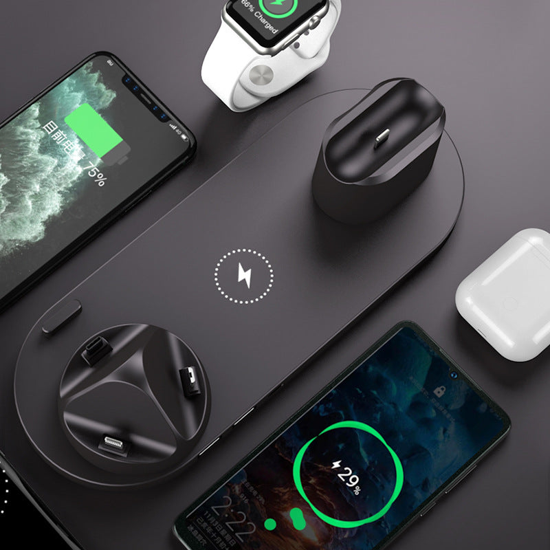 6-in-1 Wireless Charging Dock Fast Charger For iPhone Watch Pad