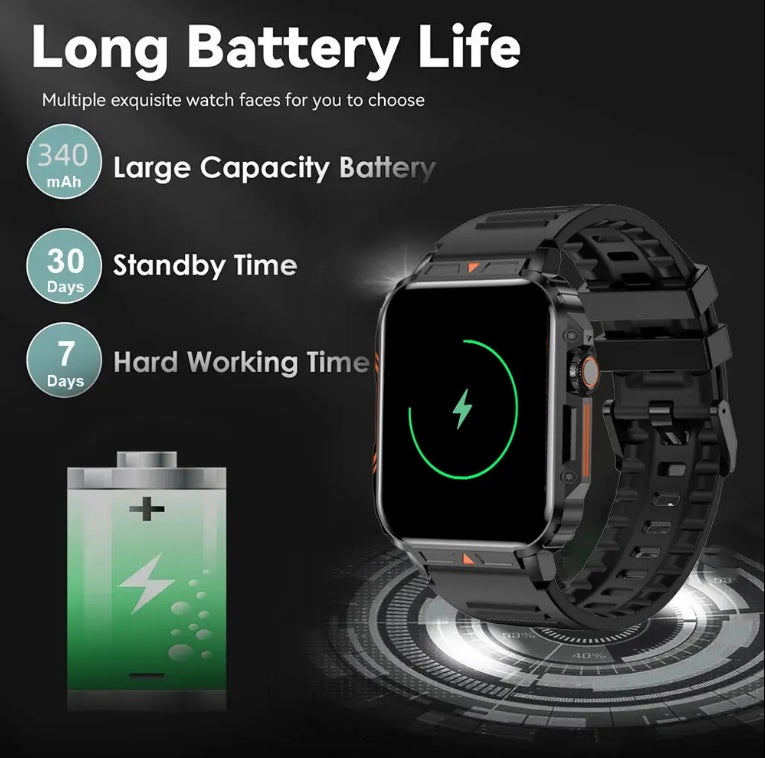 L81 Outdoor Sports Smartwatch Call Answer Fitness Tracker Waterproof IOS Android