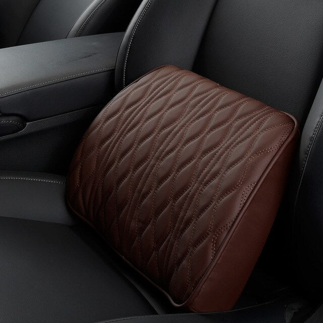 Car Headrest Neck Pillow Lumbar Support Set Universal Seat Cushion