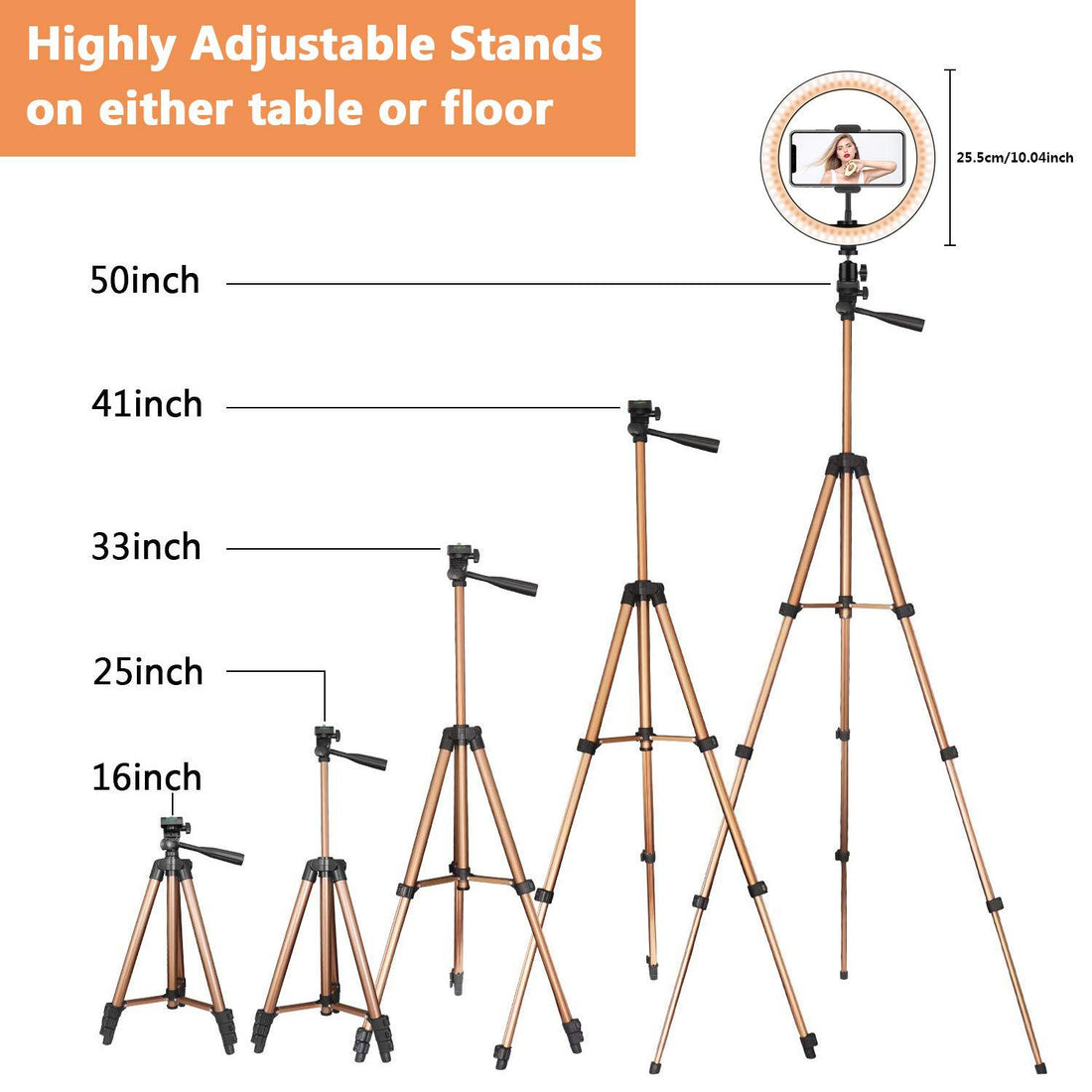 Compatible with Apple ring light tripod