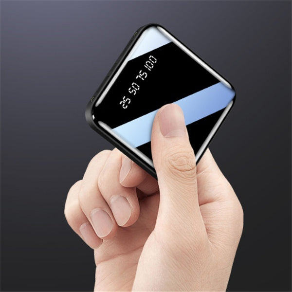Mini 20000 MAH Portable Mirror Digital Display Power Bank