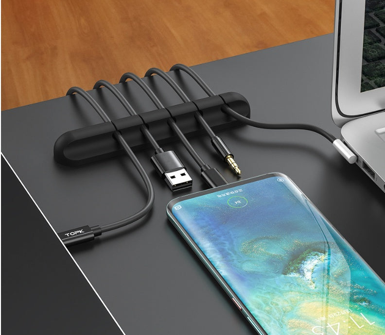 Silicone USB Cable Winder Desktop Organizer and Cable Protector