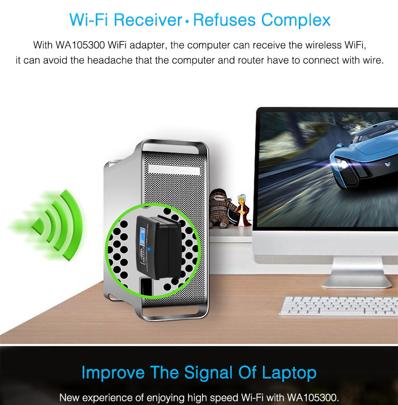 Mini WiFi Wireless Receiver Adapter USB Wireless Network Card