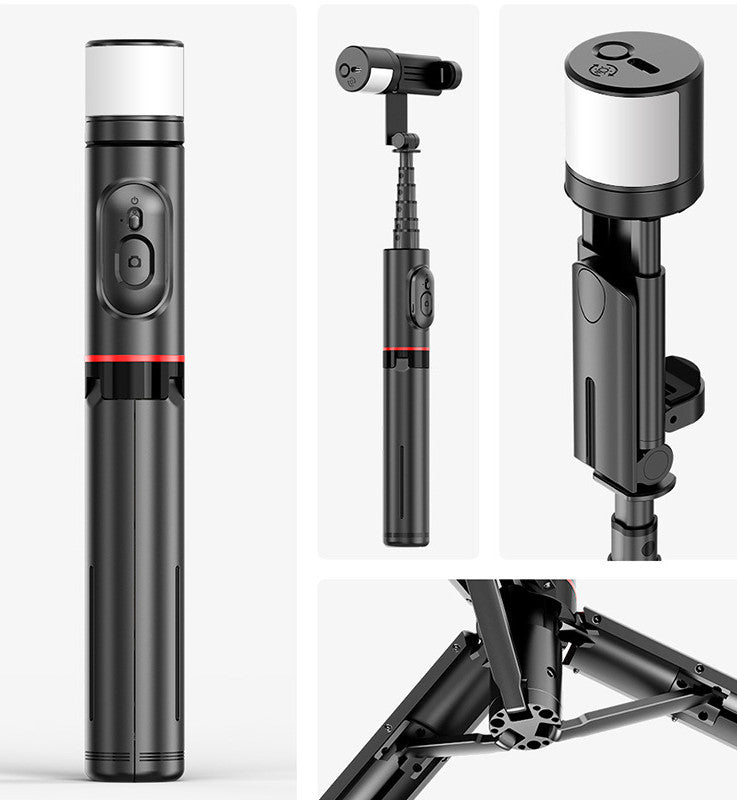 Bluetooth Remote Control Mobile Selfie Stick Integrated Tripod