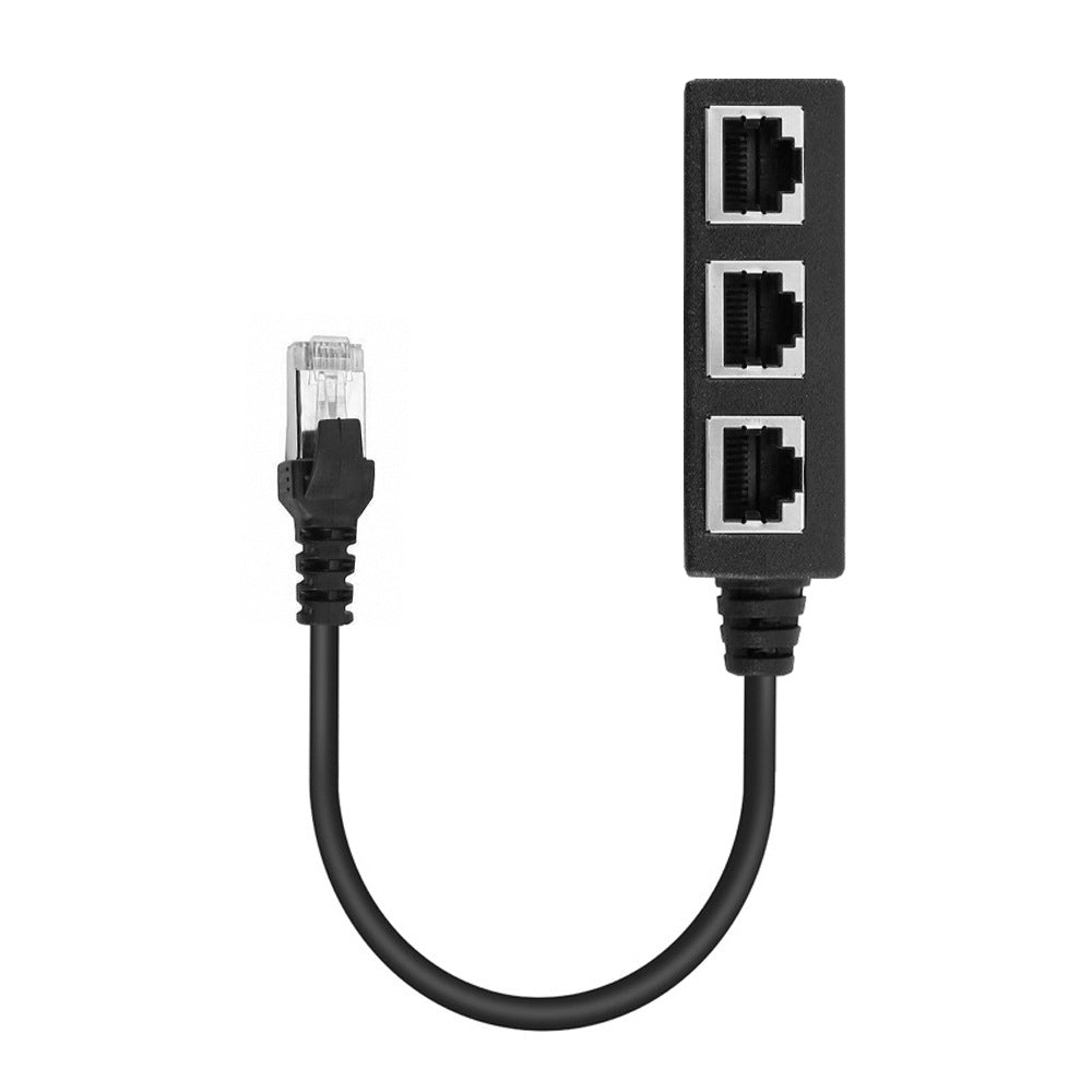 Cat6 Network Cable Adapter One Male Three-Way Connecting Cable