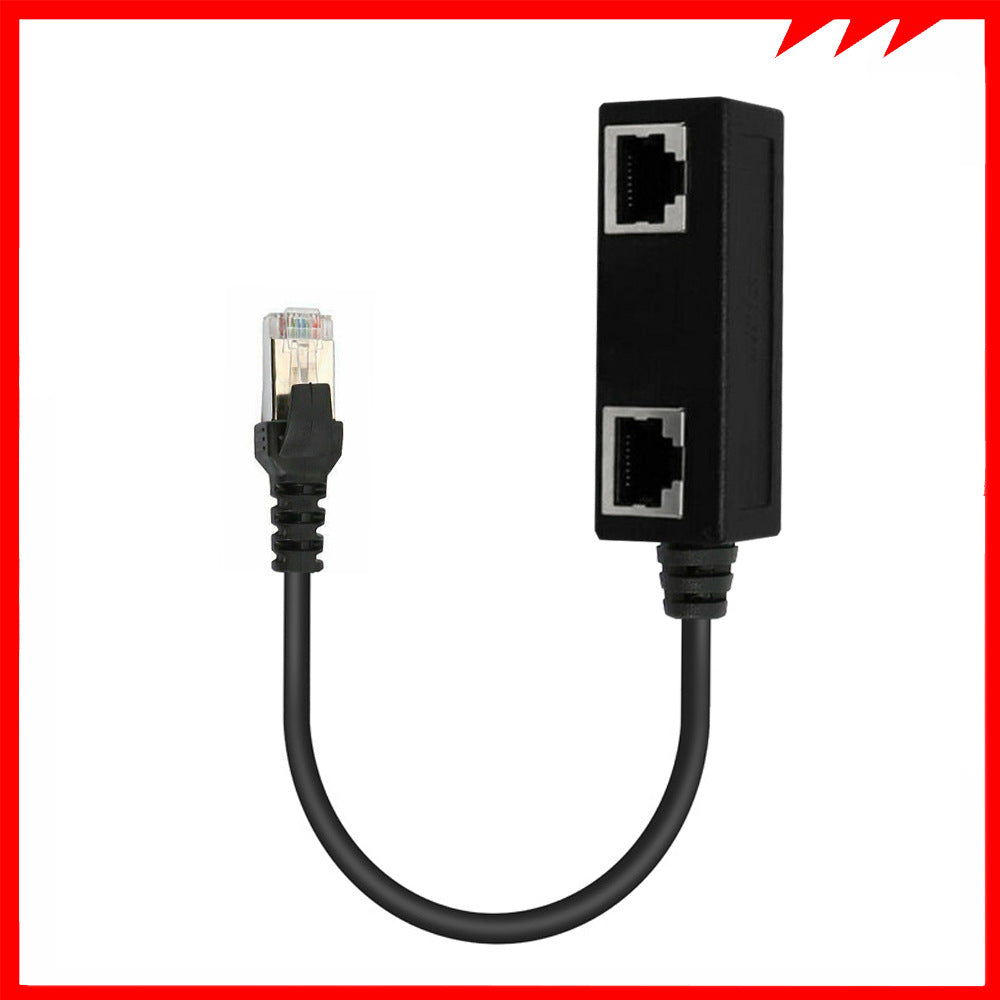 Cat6 Network Cable Adapter One Male Three-Way Connecting Cable