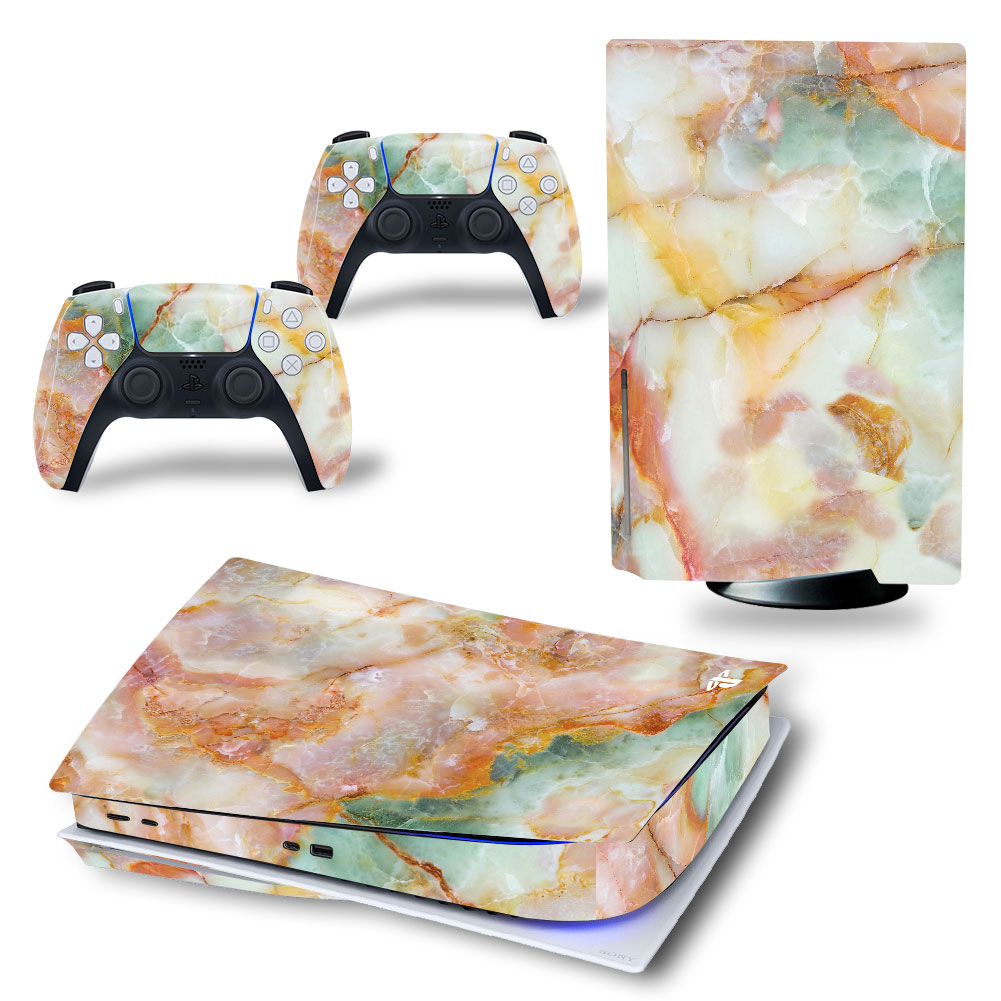 PS5 White Vinyl Stickers Console Controller Skins Disk Decals