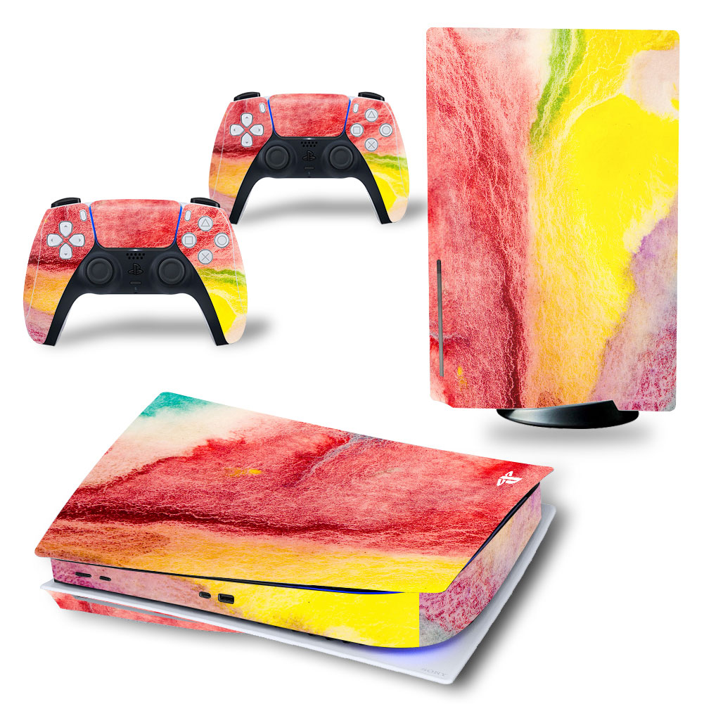 PS5 White Vinyl Stickers Console Controller Skins Disk Decals