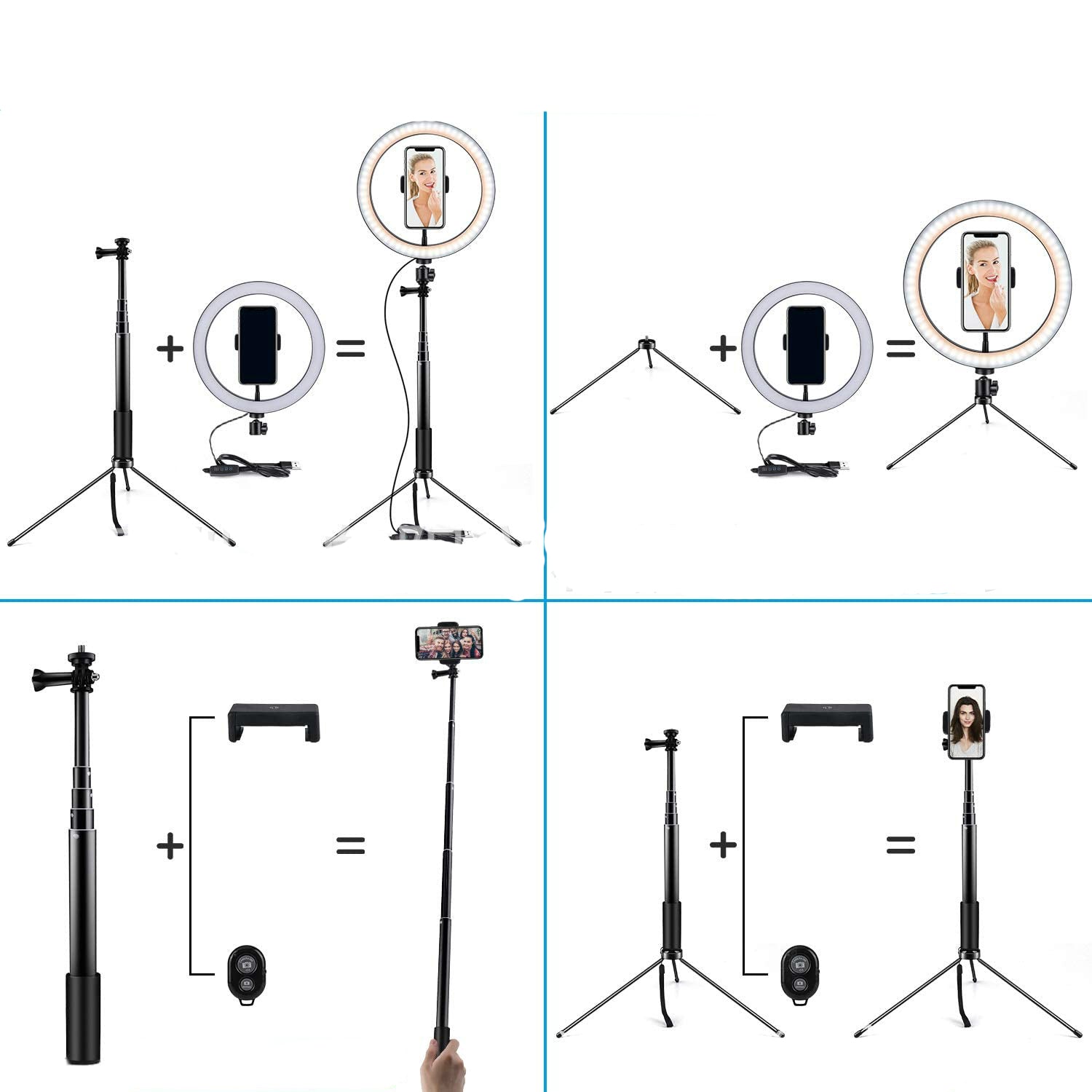 Compatible with Apple 10 LED Ring Light