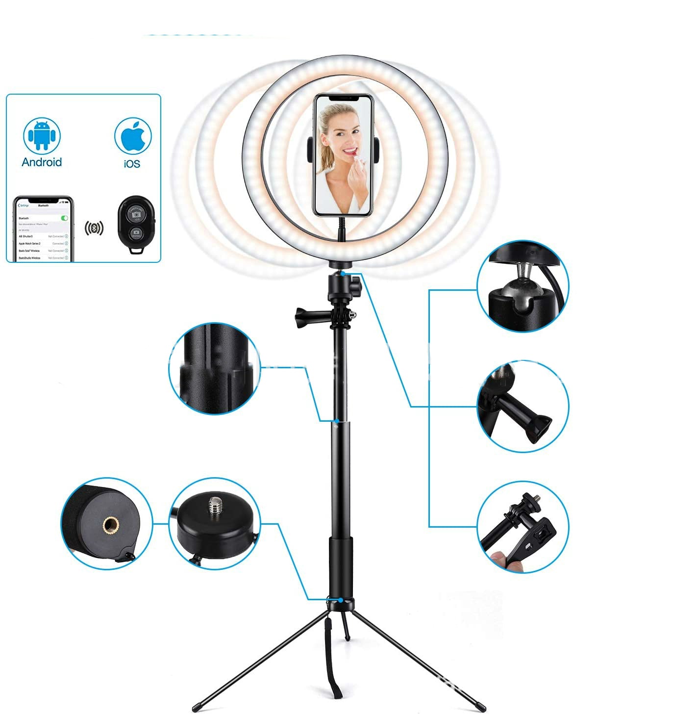 Compatible with Apple 10 LED Ring Light