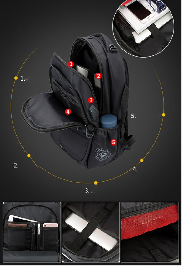 USB Backpack for Men and Women Outdoor Travel Business Laptop Bag