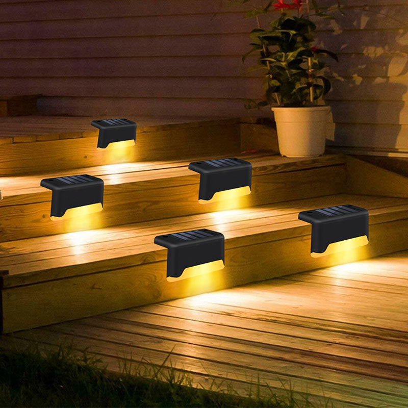 Waterproof LED Solar Fence Deck Step Light for Outdoor Garden Pathway