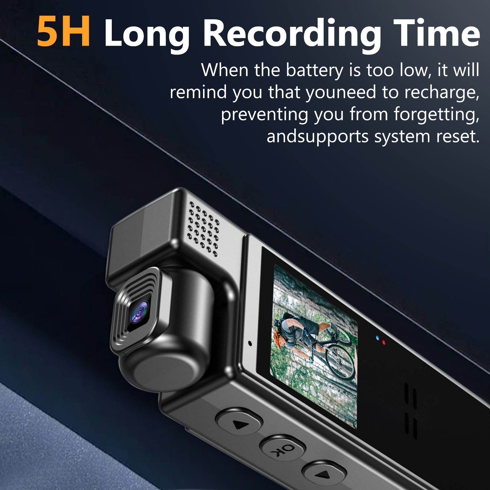 1080P HD Wearable Body Camera With Rotatable Lens