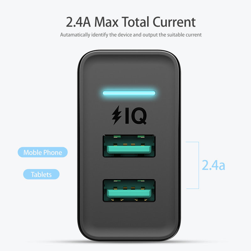 Mobile Phone Charger 2.4A 5V2.4A Power Adapter