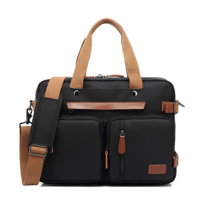 Convertible Nylon Laptop Backpack 15.6 17.3 Inch Waterproof Travel Bag