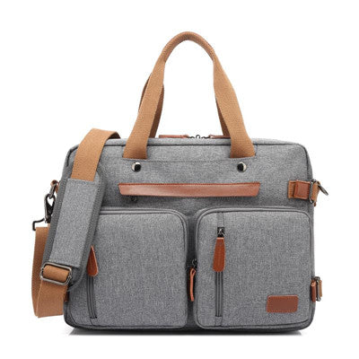 Convertible Nylon Laptop Backpack 15.6 17.3 Inch Waterproof Travel Bag