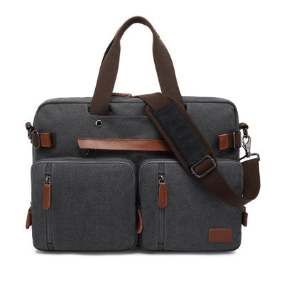 Convertible Nylon Laptop Backpack 15.6 17.3 Inch Waterproof Travel Bag