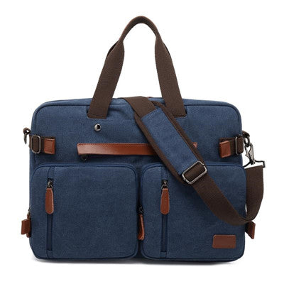 Convertible Nylon Laptop Backpack 15.6 17.3 Inch Waterproof Travel Bag
