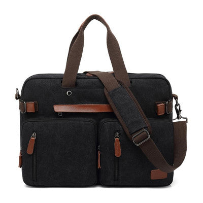 Convertible Nylon Laptop Backpack 15.6 17.3 Inch Waterproof Travel Bag