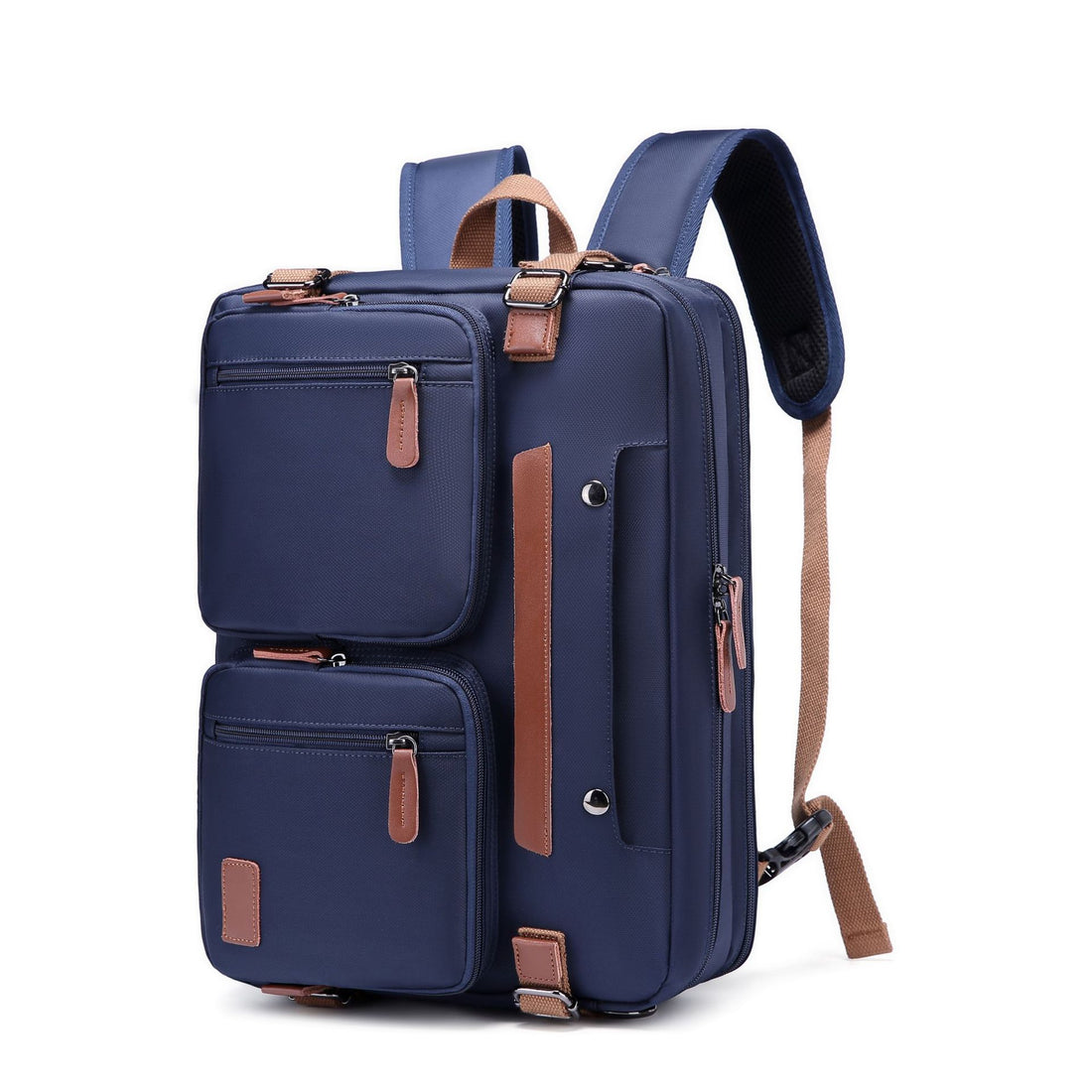 Convertible Nylon Laptop Backpack 15.6 17.3 Inch Waterproof Travel Bag