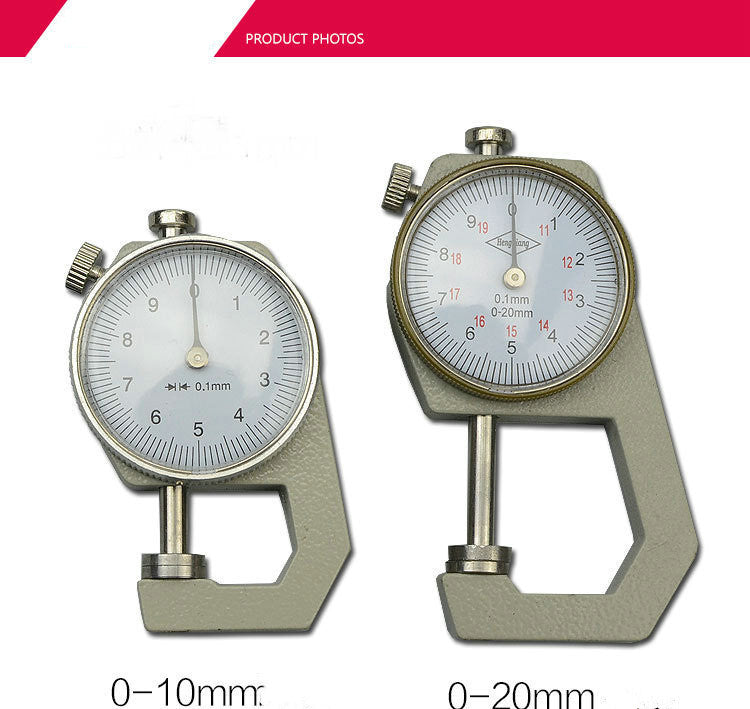 Dial Thickness Gauge for Leather, Paper, and Film Measurement