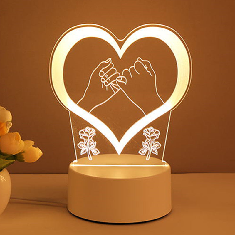 3D Acrylic USB LED Night Light Neon Lamp for Home and Gifts