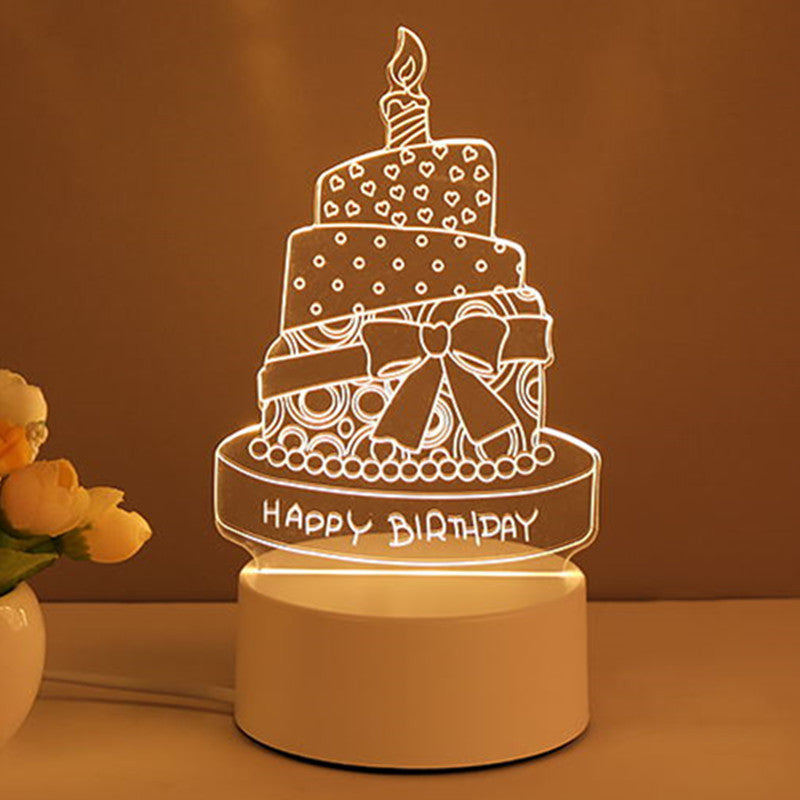 3D Acrylic USB LED Night Light Neon Lamp for Home and Gifts