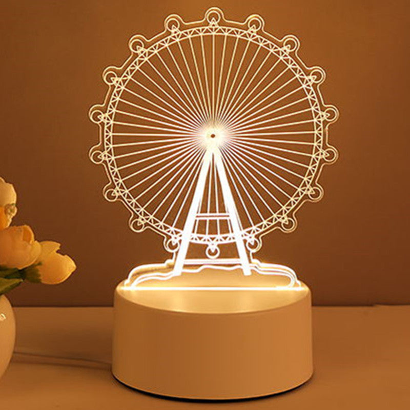 3D Acrylic USB LED Night Light Neon Lamp for Home and Gifts