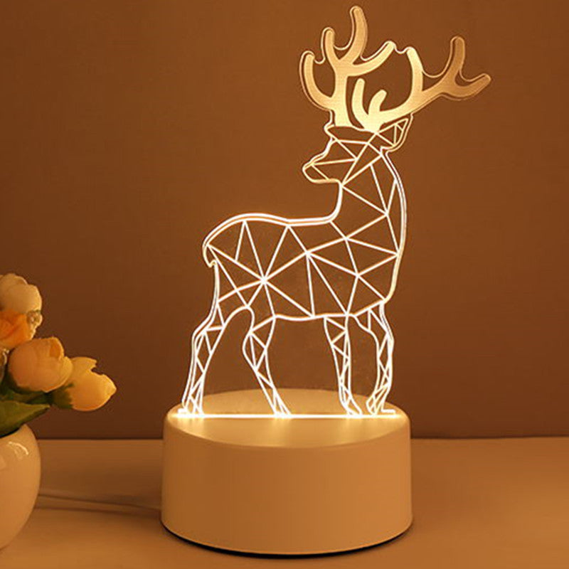 3D Acrylic USB LED Night Light Neon Lamp for Home and Gifts