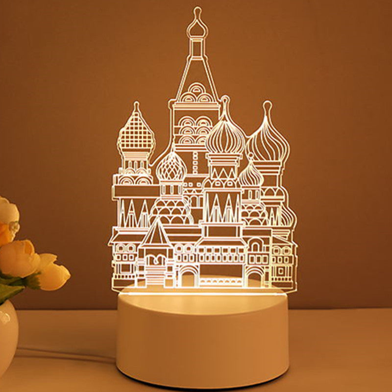 3D Acrylic USB LED Night Light Neon Lamp for Home and Gifts