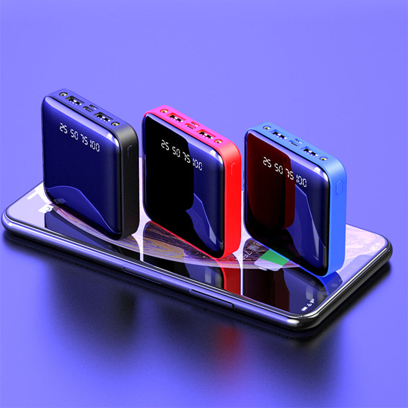 Mini 20000 MAH Portable Mirror Digital Display Power Bank