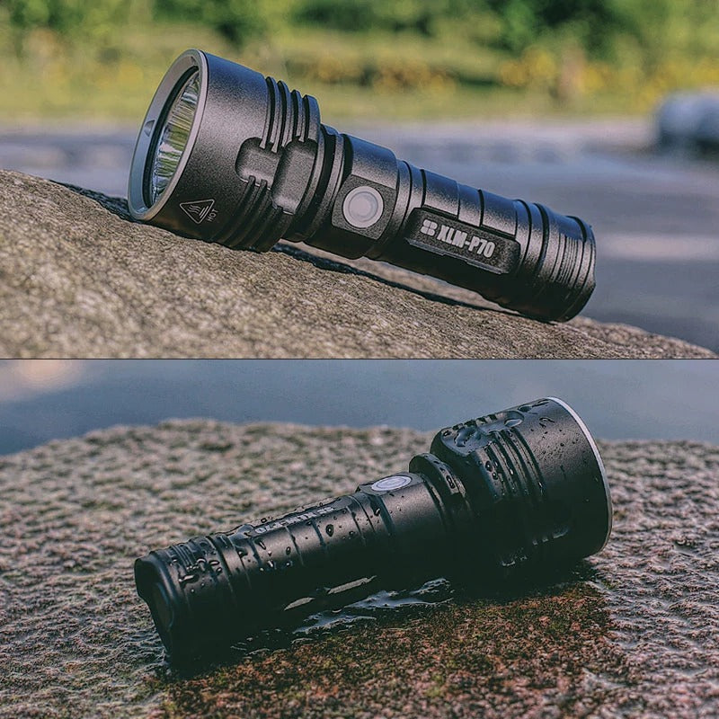 Rechargeable Super Bright LED Flashlight Outdoor Xenon Focusing Lamp