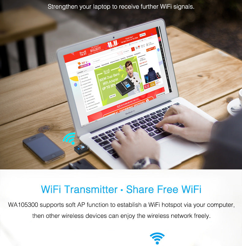 Mini WiFi Wireless Receiver Adapter USB Wireless Network Card