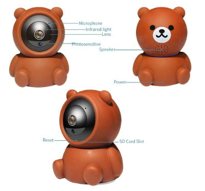 Bear 1080P WiFi IP Security Camera Auto Tracking Night Vision