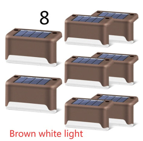 Waterproof LED Solar Fence Deck Step Light for Outdoor Garden Pathway