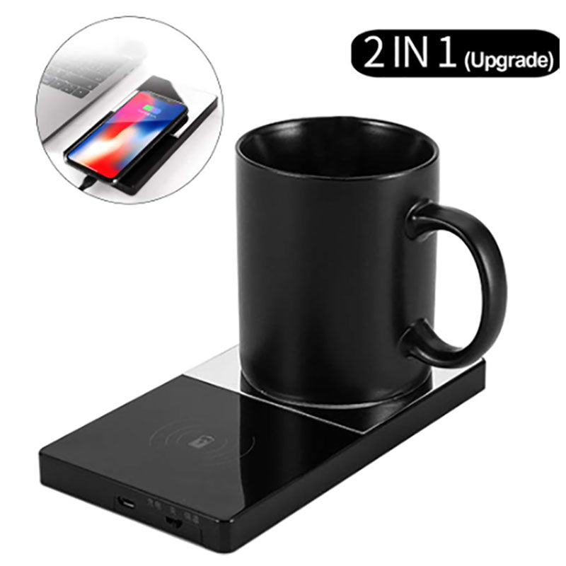 2 In 1 Electric Mug Warmer and Wireless Phone Charger
