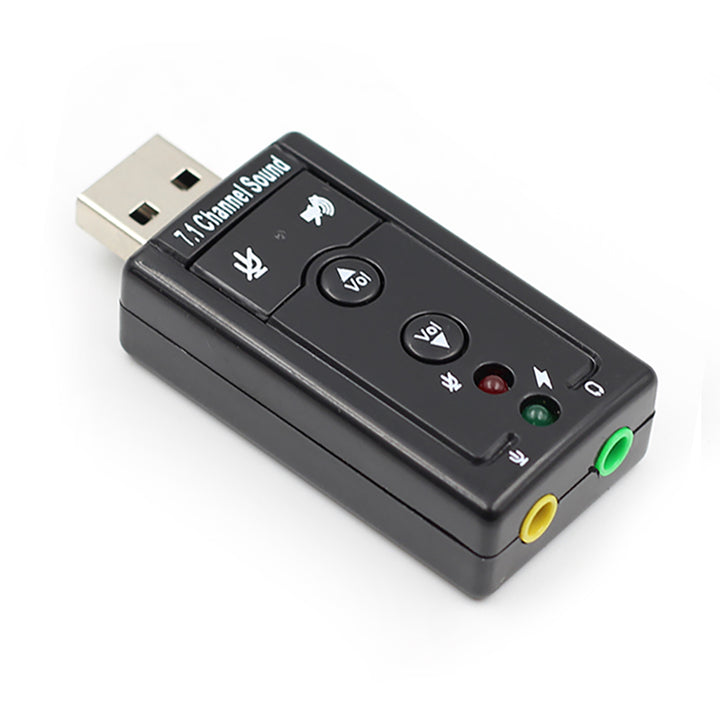 7.1 USB External Sound Card 3.5mm Audio Adapter Microphone
