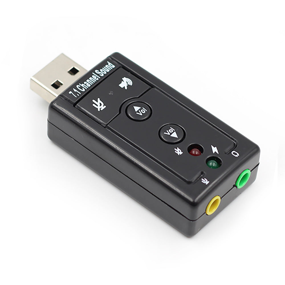 7.1 USB External Sound Card 3.5mm Audio Adapter Microphone