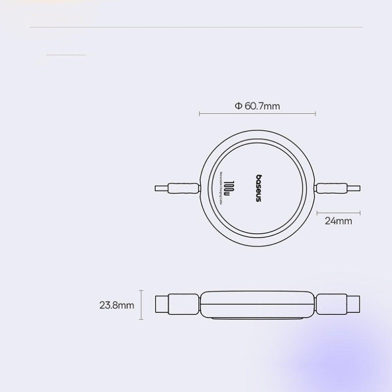 100W Charging Cable 6A Fast Charging