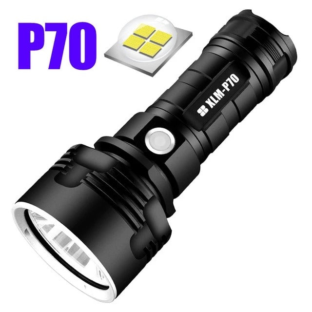 Rechargeable Super Bright LED Flashlight Outdoor Xenon Focusing Lamp