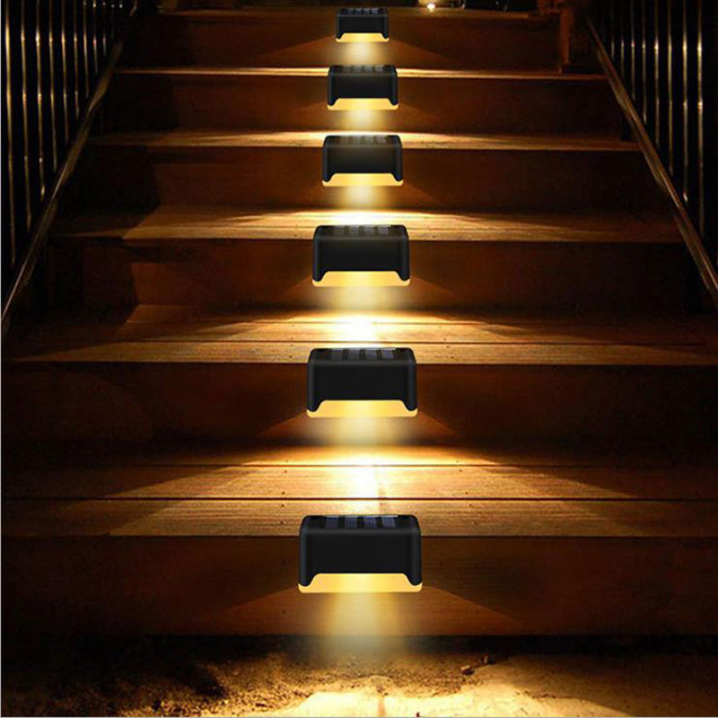 Waterproof LED Solar Fence Deck Step Light for Outdoor Garden Pathway