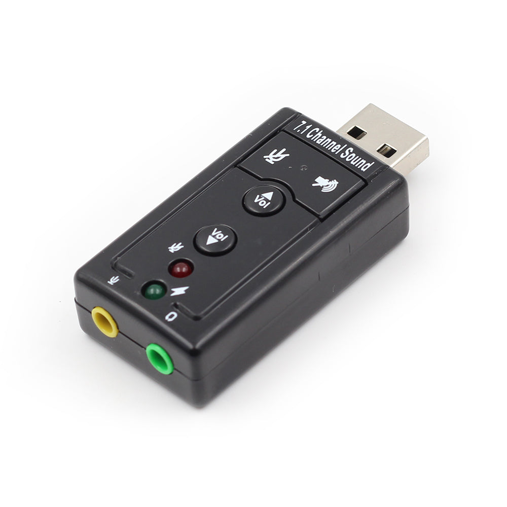 7.1 USB External Sound Card 3.5mm Audio Adapter Microphone