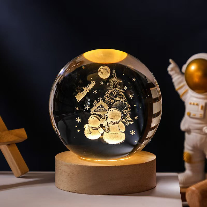 Starry Sky Crystal Ball Moon Projection Night Lamp Ambient Light
